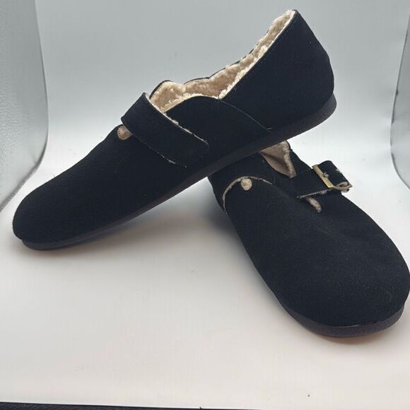 CUSHIONAIRE Women's Nest Genuine Suede Slip-On Shoe SIZE 11 BLACK - Picture 5 of 7